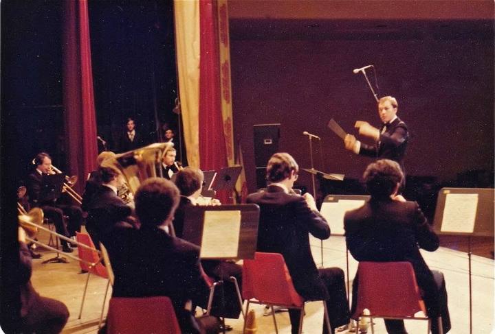 With brass players in New York